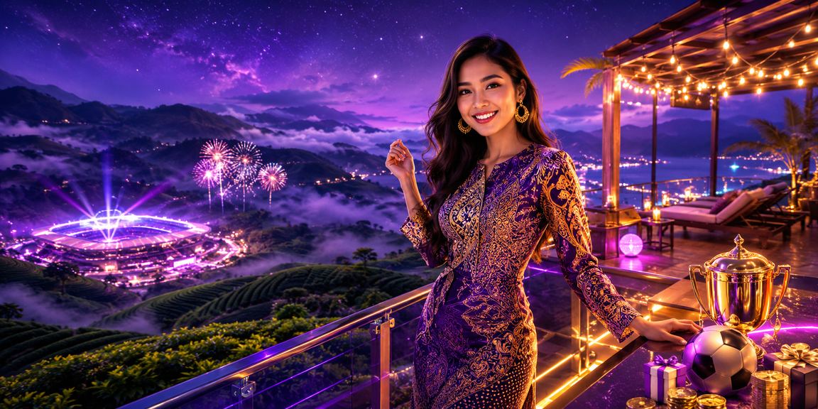 Lucky gambling atmosphere with a traditional Malaysian batik aesthetic